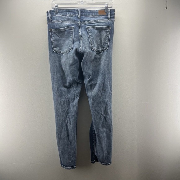 Judy Blue Boyfriend Fit Destroyed Bleach Splattered Blue Wash Jeans Size 11/30 - Picture 2 of 10